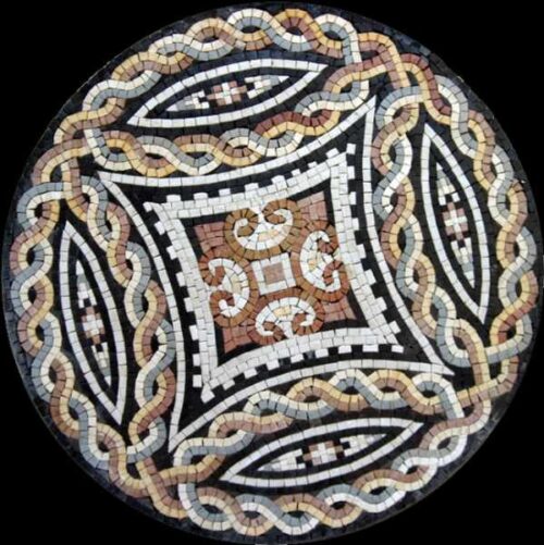 Marble Mosaic Medallion - Mosaic art medallion by marblepk.com mpk m 449 599x600