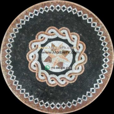 Marble Mosaic Medallion - Mosaic art medallion by marblepk.com mpk m 450 599x600