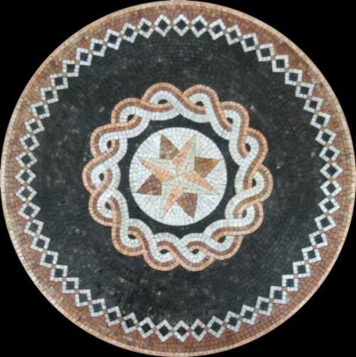 Marble Mosaic Medallion - Mosaic art medallion by marblepk.com mpk m 450 599x600