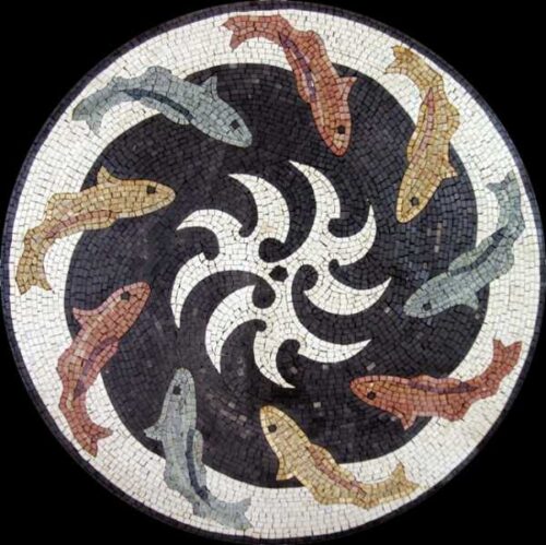 Marble Mosaic Medallion - Mosaic art medallion by marblepk.com mpk m 451 601x600