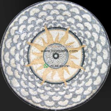 Marble Mosaic Medallion - Mosaic art medallion by marblepk.com mpk m 452 595x600