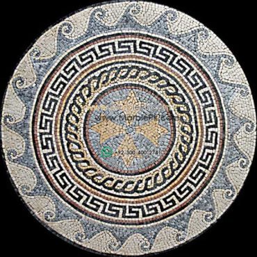 Marble Mosaic Medallion - Mosaic art medallion by marblepk.com mpk m 453 598x600