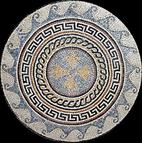 Marble Mosaic Medallion - Mosaic art medallion by marblepk.com mpk m 453 598x600