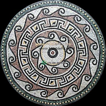Marble Mosaic Medallion - Mosaic art medallion by marblepk.com mpk m 454 596x600