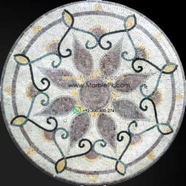 Marble Mosaic Medallion - Mosaic art medallion by marblepk.com mpk m 455 600x600