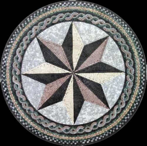 Marble Mosaic Medallion - Mosaic art medallion by marblepk.com mpk m 456 603x600