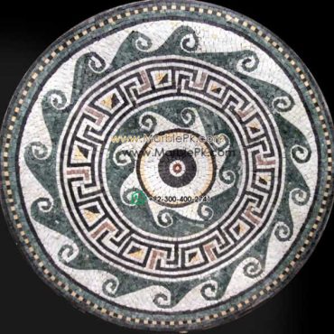 Marble Mosaic Medallion - Mosaic art medallion by marblepk.com mpk m 457 615x600