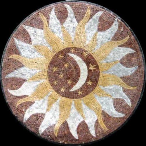 Marble Mosaic Medallion - Mosaic art medallion by marblepk.com mpk m 459 600x600