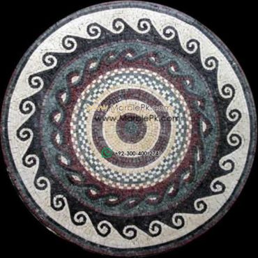 Marble Mosaic Medallion - Mosaic art medallion by marblepk.com mpk m 460 600x600