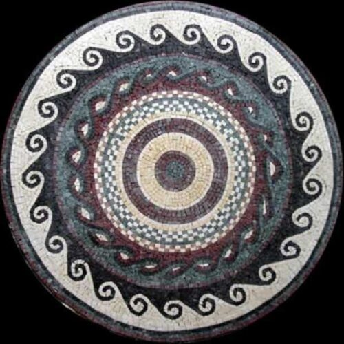 Marble Mosaic Medallion - Mosaic art medallion by marblepk.com mpk m 460 600x600