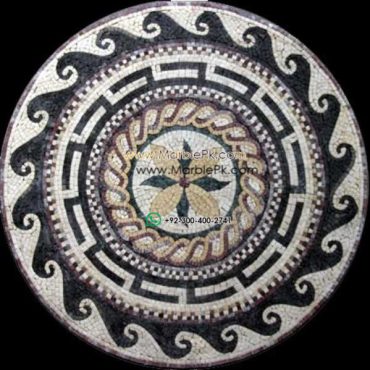 Marble Mosaic Medallion - Mosaic art medallion by marblepk.com mpk m 462 599x600