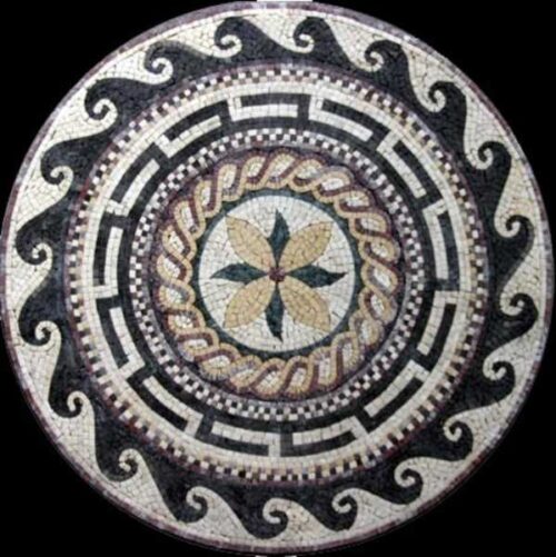 Marble Mosaic Medallion - Mosaic art medallion by marblepk.com mpk m 462 599x600