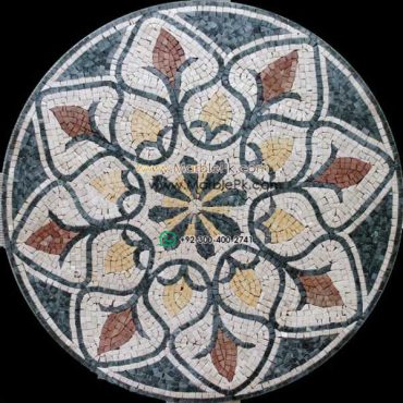 Marble Mosaic Medallion - Mosaic art medallion by marblepk.com mpk m 463 601x600
