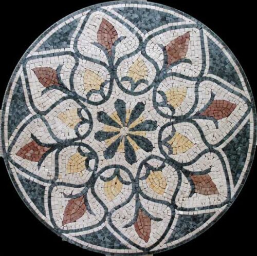 Marble Mosaic Medallion - Mosaic art medallion by marblepk.com mpk m 463 601x600