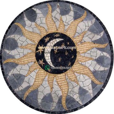 Marble Mosaic Medallion - Mosaic art medallion by marblepk.com mpk m 468 600x600