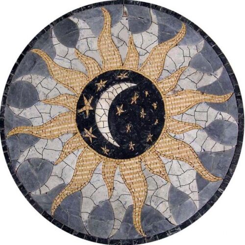 Marble Mosaic Medallion - Mosaic art medallion by marblepk.com mpk m 468 600x600