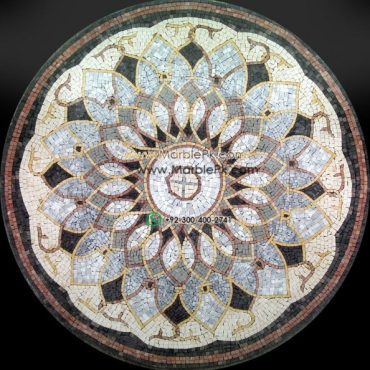 Marble Mosaic Medallion - Mosaic art medallion by marblepk.com mpk m 478 594x600