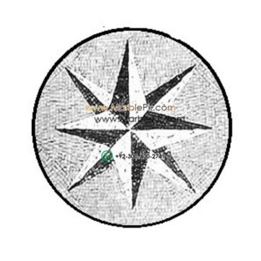 Marble Mosaic Medallion - Mosaic art medallion by marblepk.com mpk m 482 632x600