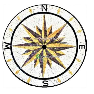 Marble Mosaic Medallion - Mosaic art medallion by marblepk.com mpk m 486 650x600