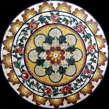 Marble Mosaic Medallion - Mosaic art medallion by marblepk.com mpk m 489 600x600