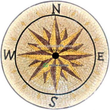 Marble Mosaic Medallion - Mosaic art medallion by marblepk.com mpk m 490 600x600