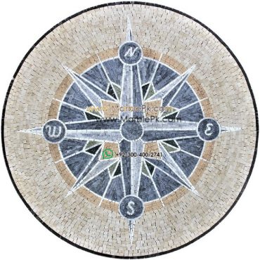 Marble Mosaic Medallion - Mosaic art medallion by marblepk.com mpk m 495 600x600