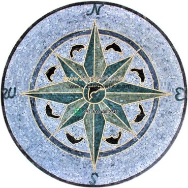 Marble Mosaic Medallion - Mosaic art medallion by marblepk.com mpk m 498 600x600