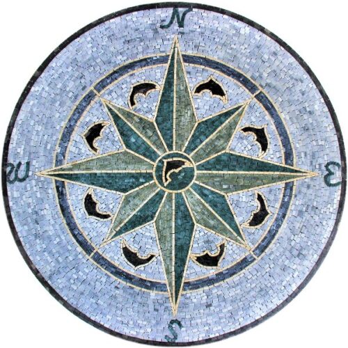 Marble Mosaic Medallion - Mosaic art medallion by marblepk.com mpk m 498 600x600