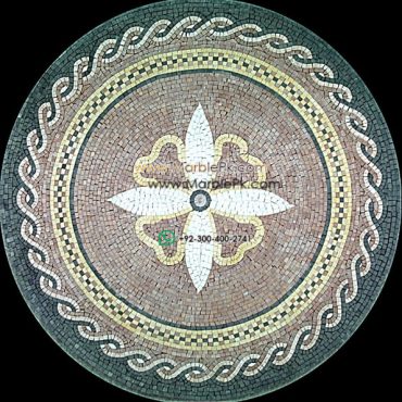 Marble Mosaic Medallion - Mosaic art medallion by marblepk.com mpk m 505 596x600
