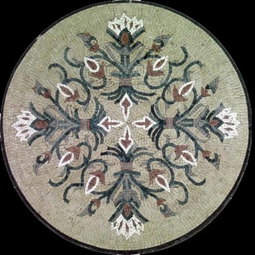 Marble Mosaic Medallion - Mosaic art medallion by marblepk.com mpk m 506 600x600