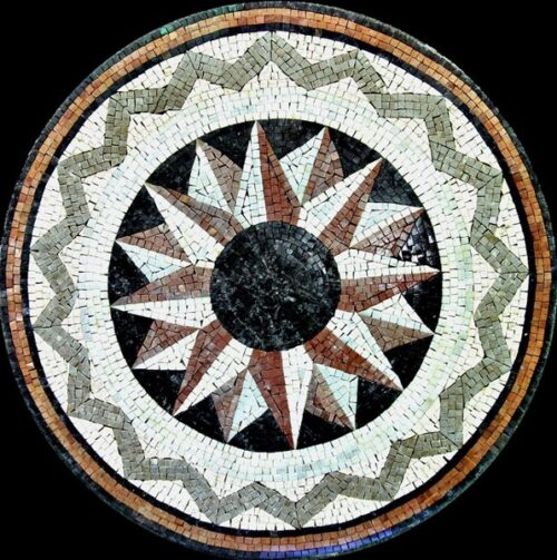 Marble Mosaic Medallion - Mosaic art medallion by marblepk.com mpk m 509 596x600