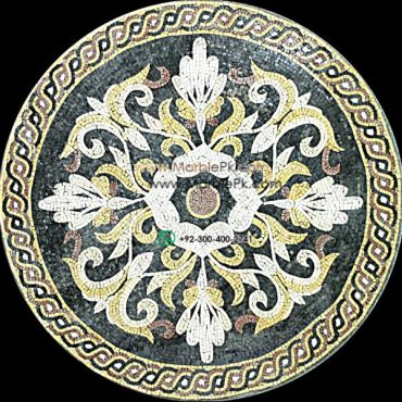 Marble Mosaic Medallion - Mosaic art medallion by marblepk.com mpk m 510 605x600