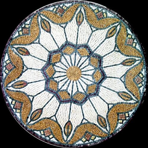Marble Mosaic Medallion - Mosaic art medallion by marblepk.com mpk m 512 598x600