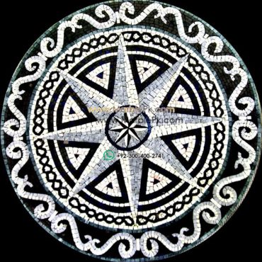 Marble Mosaic Medallion - Mosaic art medallion by marblepk.com mpk m 515 595x600
