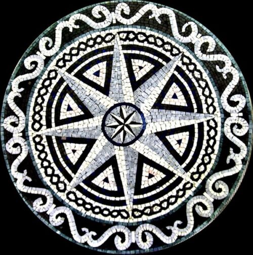 Marble Mosaic Medallion - Mosaic art medallion by marblepk.com mpk m 515 595x600