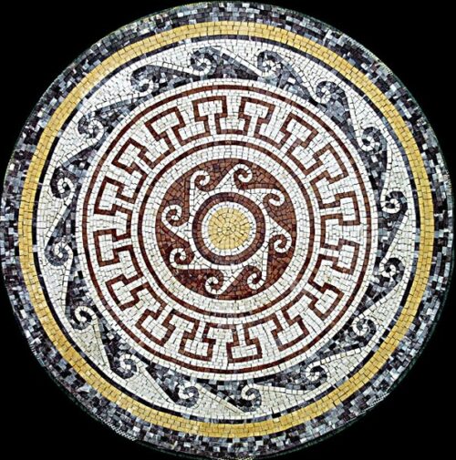 Marble Mosaic Medallion - Mosaic art medallion by marblepk.com mpk m 516 594x600