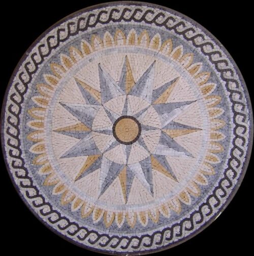 Marble Mosaic Medallion - Mosaic art medallion by marblepk.com mpk m 519 596x600