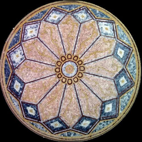 Marble Mosaic Medallion - Mosaic art medallion by marblepk.com mpk m 520 600x600