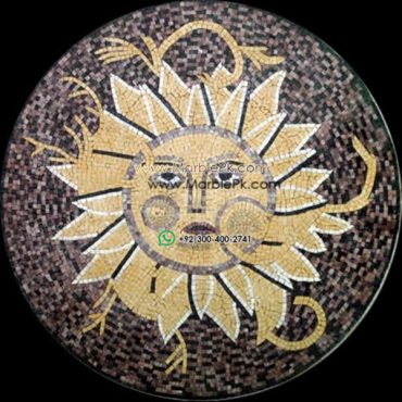 Marble Mosaic Medallion - Mosaic art medallion by marblepk.com mpk m 521 600x600