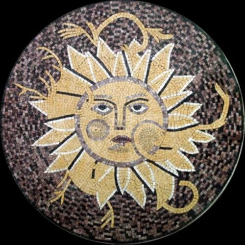 Marble Mosaic Medallion - Mosaic art medallion by marblepk.com mpk m 521 600x600