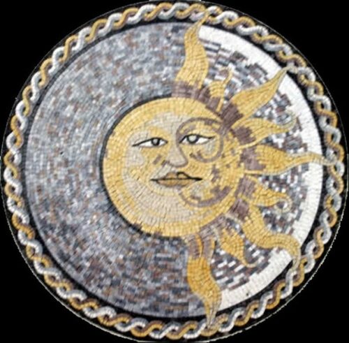 Marble Mosaic Medallion - Mosaic art medallion by marblepk.com mpk m 522 611x600