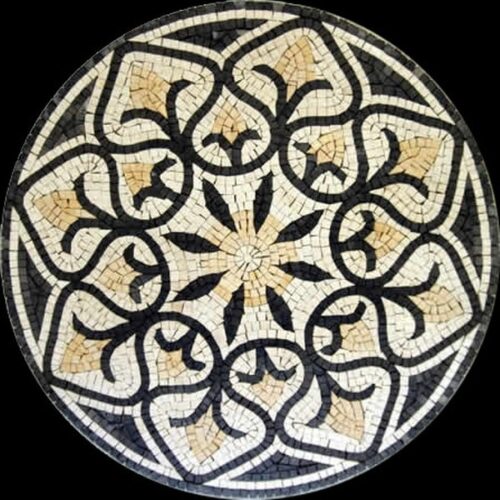 Marble Mosaic Medallion - Mosaic art medallion by marblepk.com mpk m 524 600x600