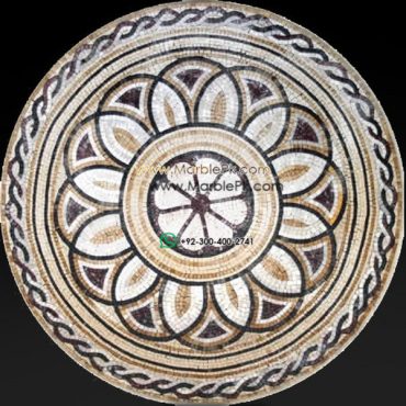 Marble Mosaic Medallion - Mosaic art medallion by marblepk.com mpk m 525 600x600