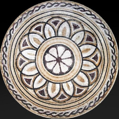 Marble Mosaic Medallion - Mosaic art medallion by marblepk.com mpk m 525 600x600
