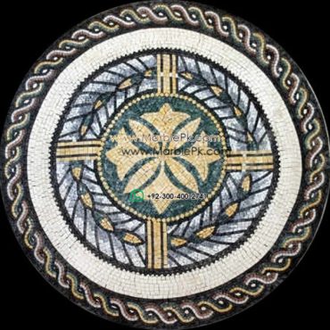 Marble Mosaic Medallion - Mosaic art medallion by marblepk.com mpk m 527 603x600