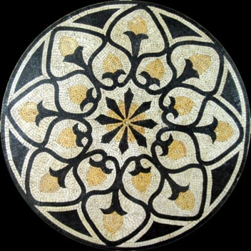 Marble Mosaic Medallion - Mosaic art medallion by marblepk.com mpk m 530 601x600
