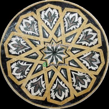 Marble Mosaic Medallion - Mosaic art medallion by marblepk.com mpk m 531 605x600