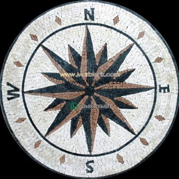 Marble Mosaic Medallion - Mosaic art medallion by marblepk.com mpk m 533 607x600