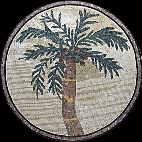 Marble Mosaic Medallion - Mosaic art medallion by marblepk.com mpk m 536 601x600