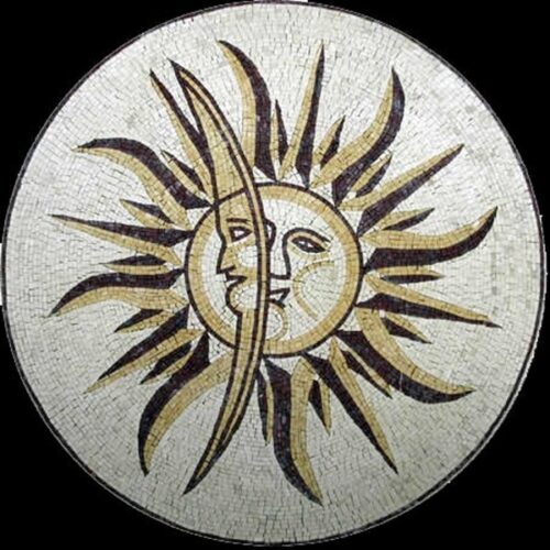 Marble Mosaic Medallion - Mosaic art medallion by marblepk.com mpk m 537 600x600